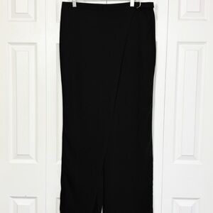 NWT White House Black Market Wrapped Front Wide Leg Drama Pants 12